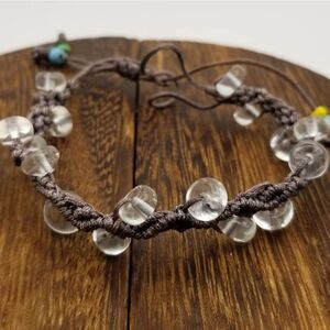 Rastafarian bohemian beaded‎ twine bracelet B1426